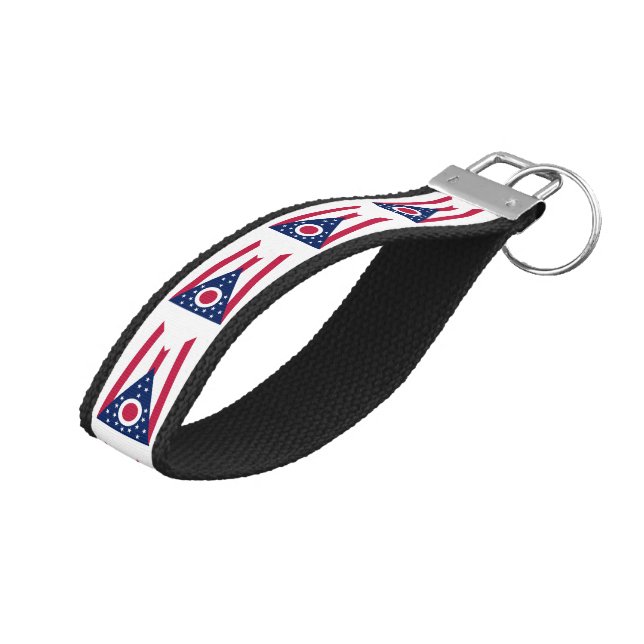 Llavero De Pulsera Bandera del Estado de Ohio (Angulado hacia arriba)