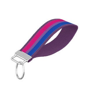 Llavero De Pulsera Bandera del orgullo bisexual