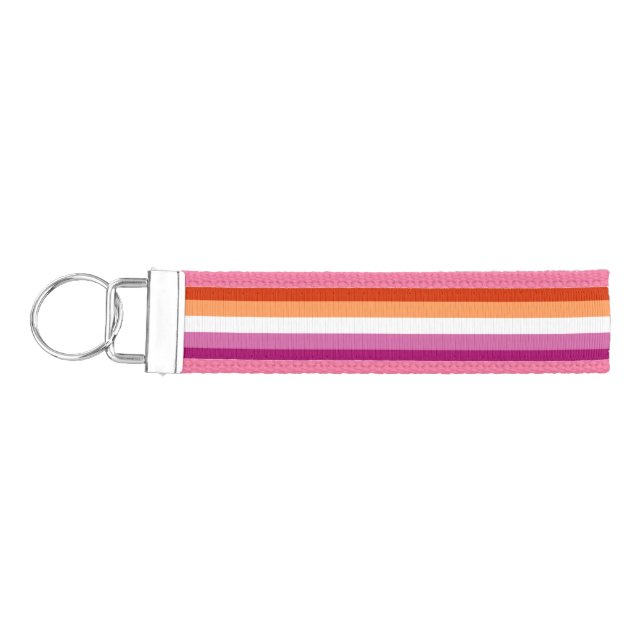 Llavero De Pulsera Bandera del Orgullo Lesbiano (Llaves lado izquierdo)