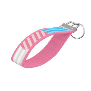 Llavero De Pulsera Bandera del Orgullo Transgénero de Funky Boho Stri