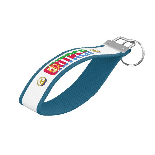 Llavero De Pulsera Bandera eritrea encantadora patriótica (Angulado hacia arriba)