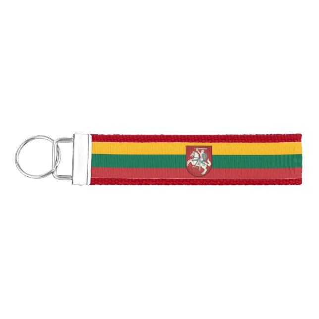 Llavero De Pulsera Bandera/ escudo de armas de Lituania (Llaves lado izquierdo)