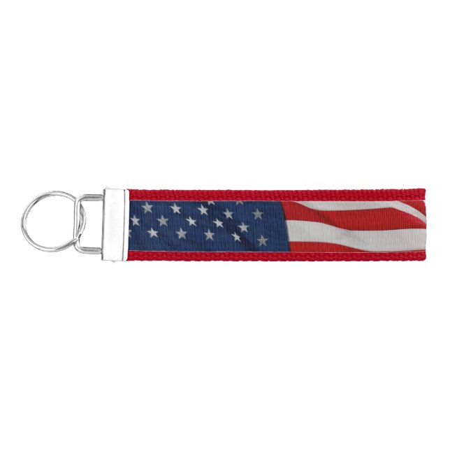 Llavero De Pulsera Bandera Keychain/Americana de la muñeca (Llaves lado izquierdo)