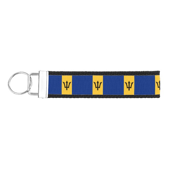 Llavero De Pulsera Bandera Patriótica de Barbados (Llaves lado izquierdo)