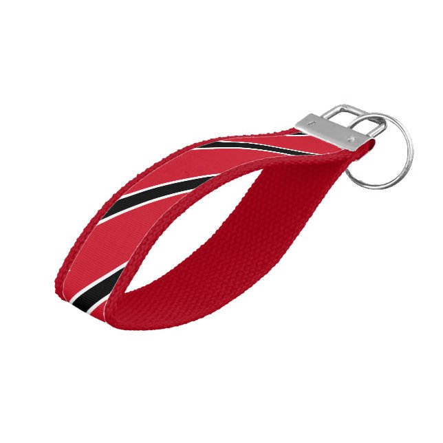 Llavero De Pulsera Bandera trinitense y tobagana (trinitense) (Angulado hacia arriba)