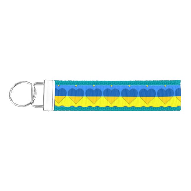 Llavero De Pulsera Bandera ucraniana azul Thunder_Cove (Llaves lado izquierdo)