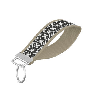 Llavero De Pulsera Bulldoges franceses en blanco y negro