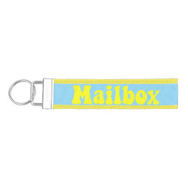Llavero De Pulsera Buzón de correo amarillo