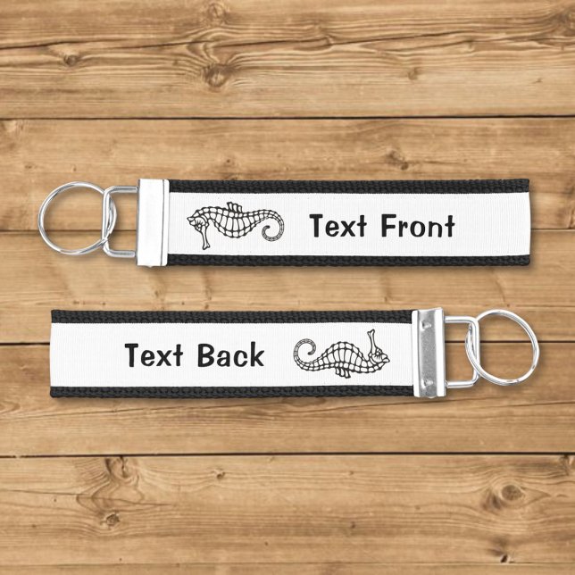 Llavero De Pulsera Caballo de mar negro (Subido por el creador)