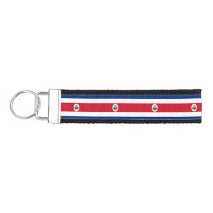 Llavero De Pulsera Cadena de escritura de la bandera de Costa Rica 