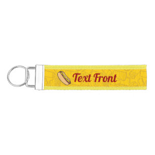 Llavero De Pulsera Cadena de teclas de escritura de Hotdog