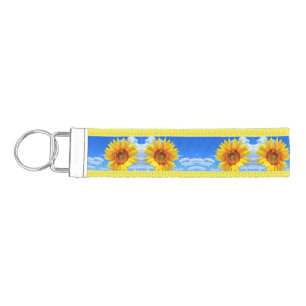 Llavero De Pulsera Cadena de teclas de las muñecas de sol y abejas
