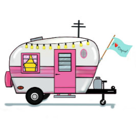 Llavero De Pulsera Cadena de teclas del remolque rosa