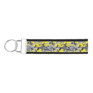 Llavero De Pulsera Camuflaje amarillo y gris, ejército, ejército