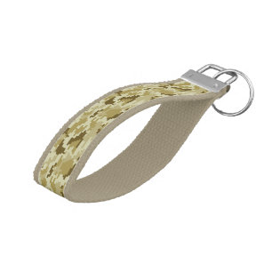 Llavero De Pulsera Camuflaje digital del desierto Pixel de 8 bits / C