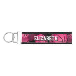 Llavero De Pulsera chicas de baloncesto rosa personalizados