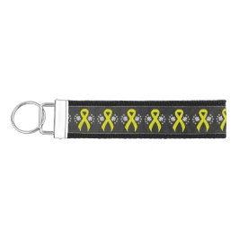 Llavero De Pulsera Cinta de seguridad amarilla de cartón