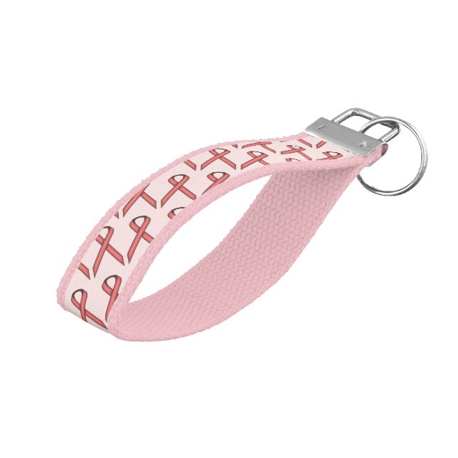 Llavero De Pulsera Cinta estándar rosa de Kenneth Yoncich (Angulado hacia arriba)