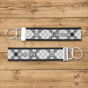 Llavero De Pulsera Clan MacFarlane Tartán blanco y negro