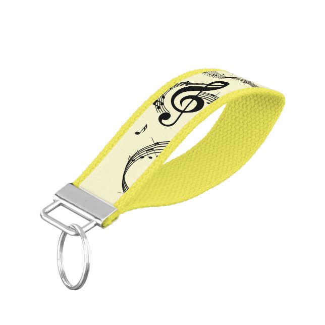 Llavero De Pulsera Climactic G Clef Yellow (Angulado hacia abajo)