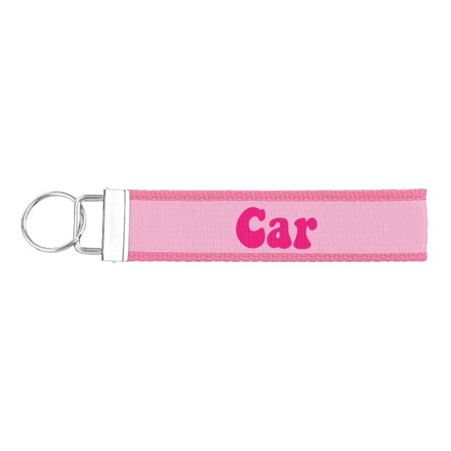 Llavero De Pulsera Coche rosa caliente (Llaves lado izquierdo)