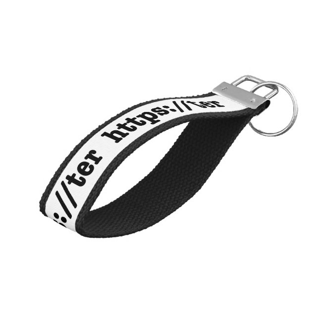 Llavero De Pulsera código https://ter (Angulado hacia arriba)