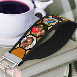 Llavero De Pulsera Collage de fotos Bee and Honeycomb 8