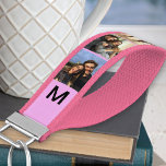 Llavero De Pulsera Collage de fotos Monogramado 6 rosa<br><div class="desc">Crea tu propio teclado de muñeca monogramada, personalizado con 6 de tus fotos favoritas. Este diseño tiene un fondo rosado con iniciales negras. La plantilla se configura para que pueda crear su propio collage de fotos de estilo sencillo. Fotos familiares, fotos de mascotas, selfies, fotos en instagram o retratos de...</div>