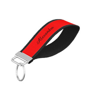 Llavero De Pulsera Color sólido rojo simple