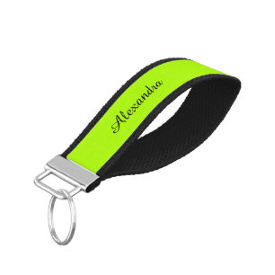Llavero De Pulsera Color sólido verde fluorescente
