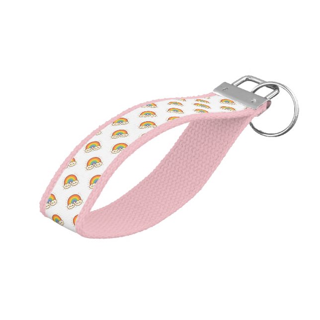 Llavero De Pulsera Colorido orgullo arcoiris de Kawaii (Angulado hacia arriba)