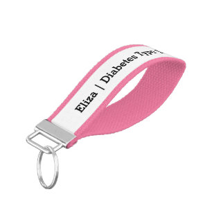 Llavero De Pulsera Cuidado: Diabetes Tipo 1 Persona - Keychain de la