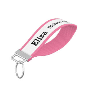 Llavero De Pulsera Cuidado: Diabetes Tipo 1 Persona - Keychain de la 
