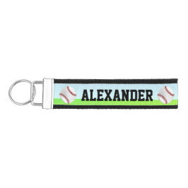 Llavero De Pulsera Deportes de béisbol de niños con nombre personaliz