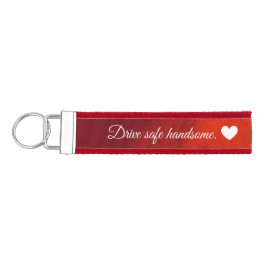 Llavero De Pulsera Drive Safe Handsome I Love You Red