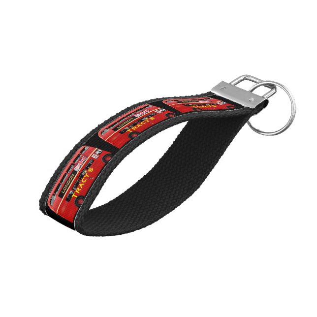 Llavero De Pulsera El autobús rojo famoso de Londres (Angulado hacia arriba)