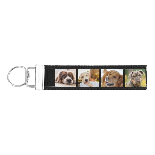 Llavero De Pulsera El mejor perro de Collage de fotos papá jamás dive (Llaves lado izquierdo)