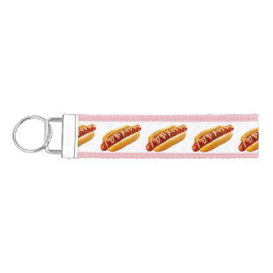 Llavero De Pulsera El perro caliente de SlipperyJoe enclavado en un m