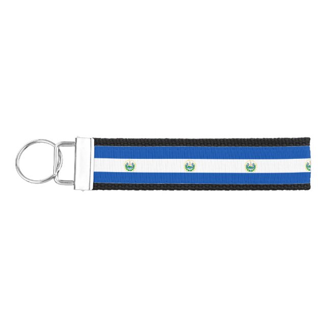 Llavero De Pulsera El Salvador flag Wrist Keychain  (Llaves lado izquierdo)