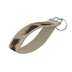 Llavero De Pulsera Elegante leopardo de piel animal impresión elegant