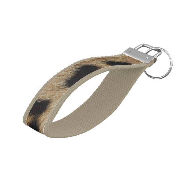 Llavero De Pulsera Elegante leopardo de piel animal impresión elegant (Angulado hacia arriba)