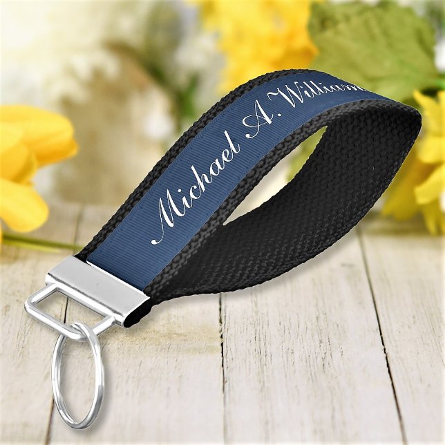 Llavero De Pulsera Elegante Script Nombre personalizado Moda azul (Subido por el creador)