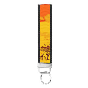 Llavero De Pulsera Escritura personalizada Cadena clave Safari Giraff