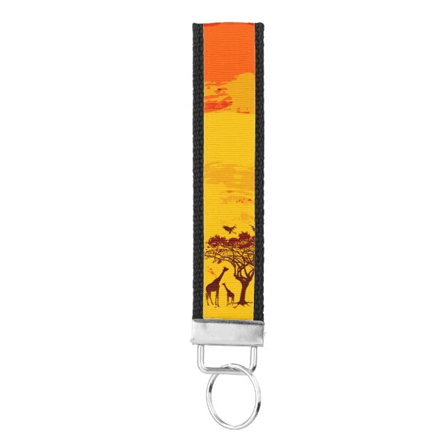 Llavero De Pulsera Escritura personalizada Cadena clave Safari Giraff (Llaves parte inferior)