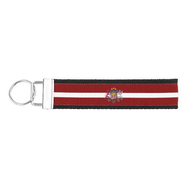 Llavero De Pulsera Escudo de armas de Letonia  (Llaves lado izquierdo)