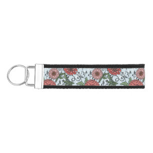 Llavero De Pulsera Estampado de flores 3