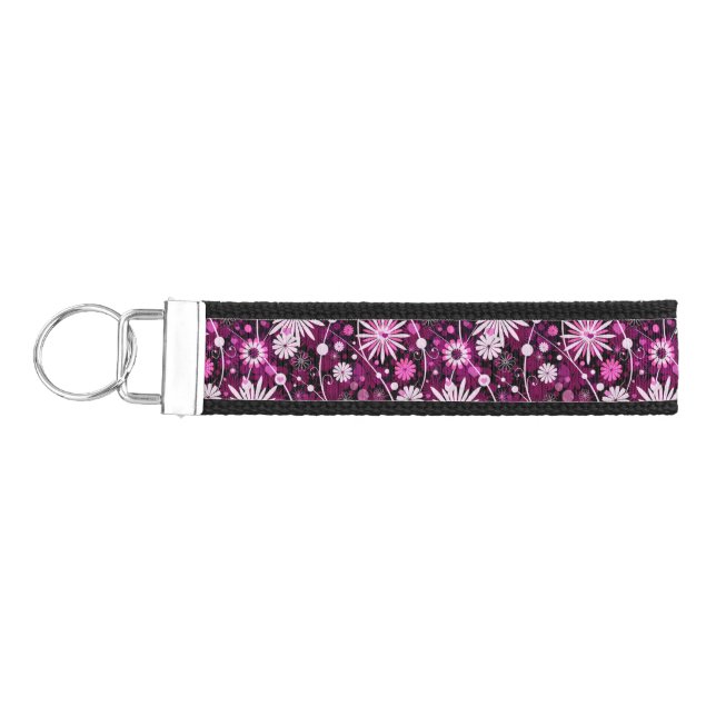 Llavero De Pulsera Estampado de flores de la tarjeta del día de San (Llaves lado izquierdo)