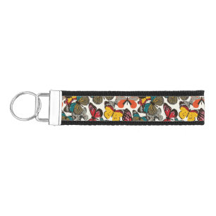Llavero De Pulsera Estampado de flores retro