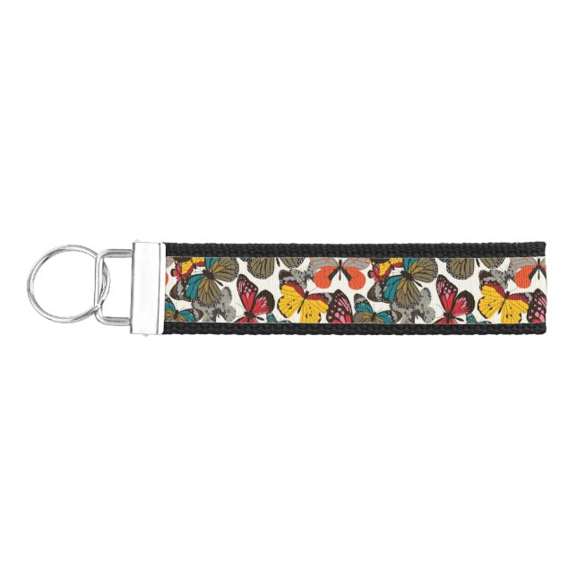 Llavero De Pulsera Estampado de flores retro (Llaves lado izquierdo)