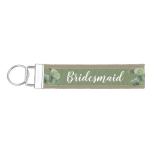 Llavero De Pulsera Eucalyptus Greenery Bridesmaid Nombre Favor